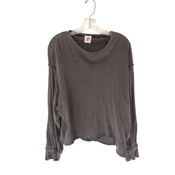 Free People Tops - Free People We the Free Ready for the Tee Pullover Gray Basic Long Sleeve Small